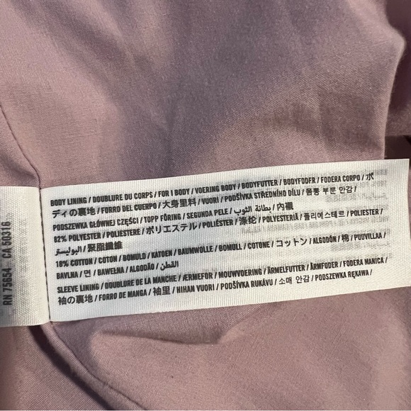 Abercrombie & Fitch The A&F Dad Coat Lilac Wool Blend Oversized - Picture 8 of 11